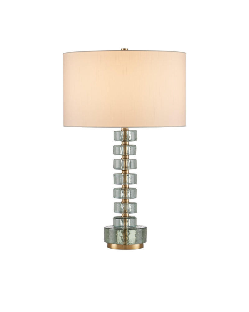 Currey and Company - 6000-0985 - One Light Table Lamp - Clear / Antique Brass