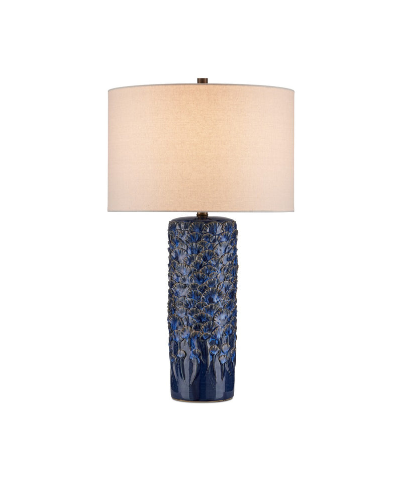 Currey and Company - 6000-0991 - One Light Table Lamp - Fairmont Dark Blue Table Lamp - Dark Blue Reactive