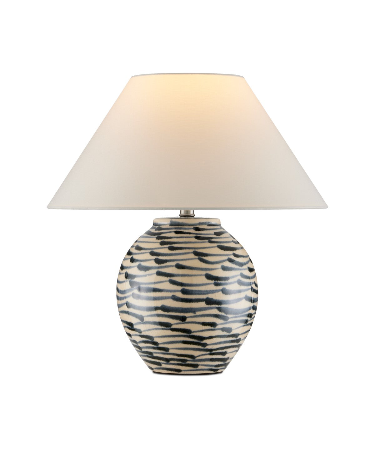 Currey and Company - 6000-1003 - One Light Table Lamp - Minnows Blue Table Lamp - Navy Blue / Beige