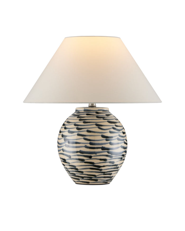 Currey and Company - 6000-1003 - One Light Table Lamp - Minnows Blue Table Lamp - Navy Blue / Beige