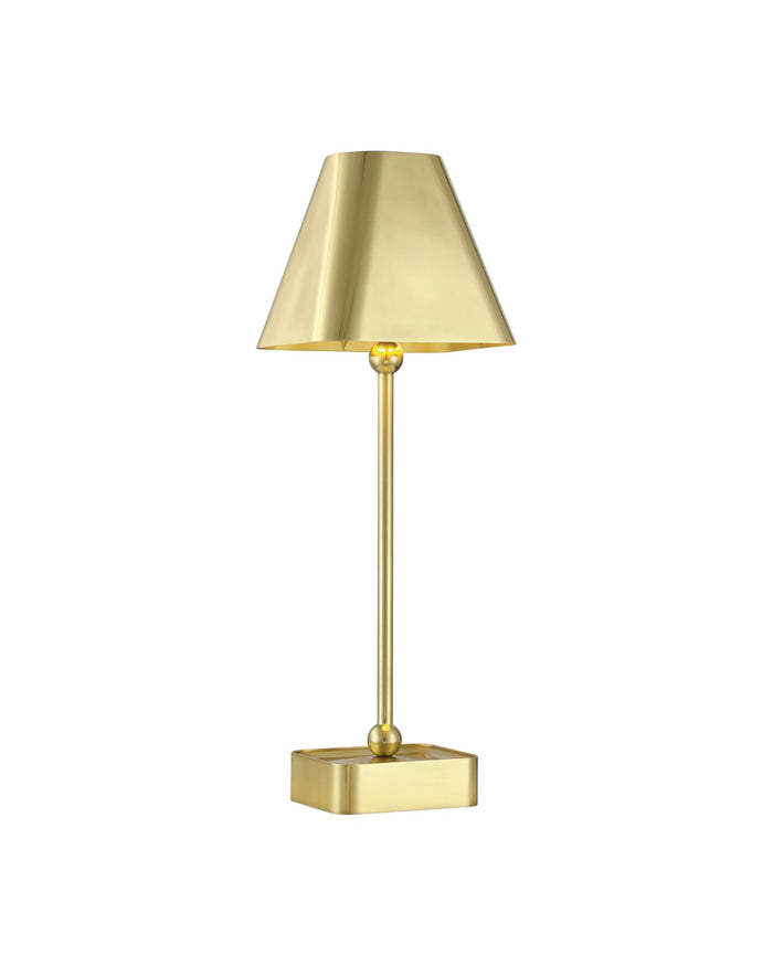 Currey and Company - 6700-0004 - One Light Table Lamp - Gadabout Brass Cordless Table Lamp - Polished Brass