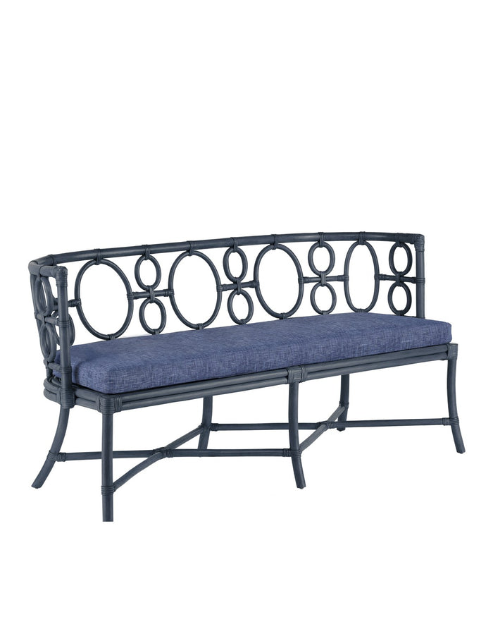Currey and Company - 7000-0812 - Bench - Tegal Collection - Vintage Navy / Finn Indigo