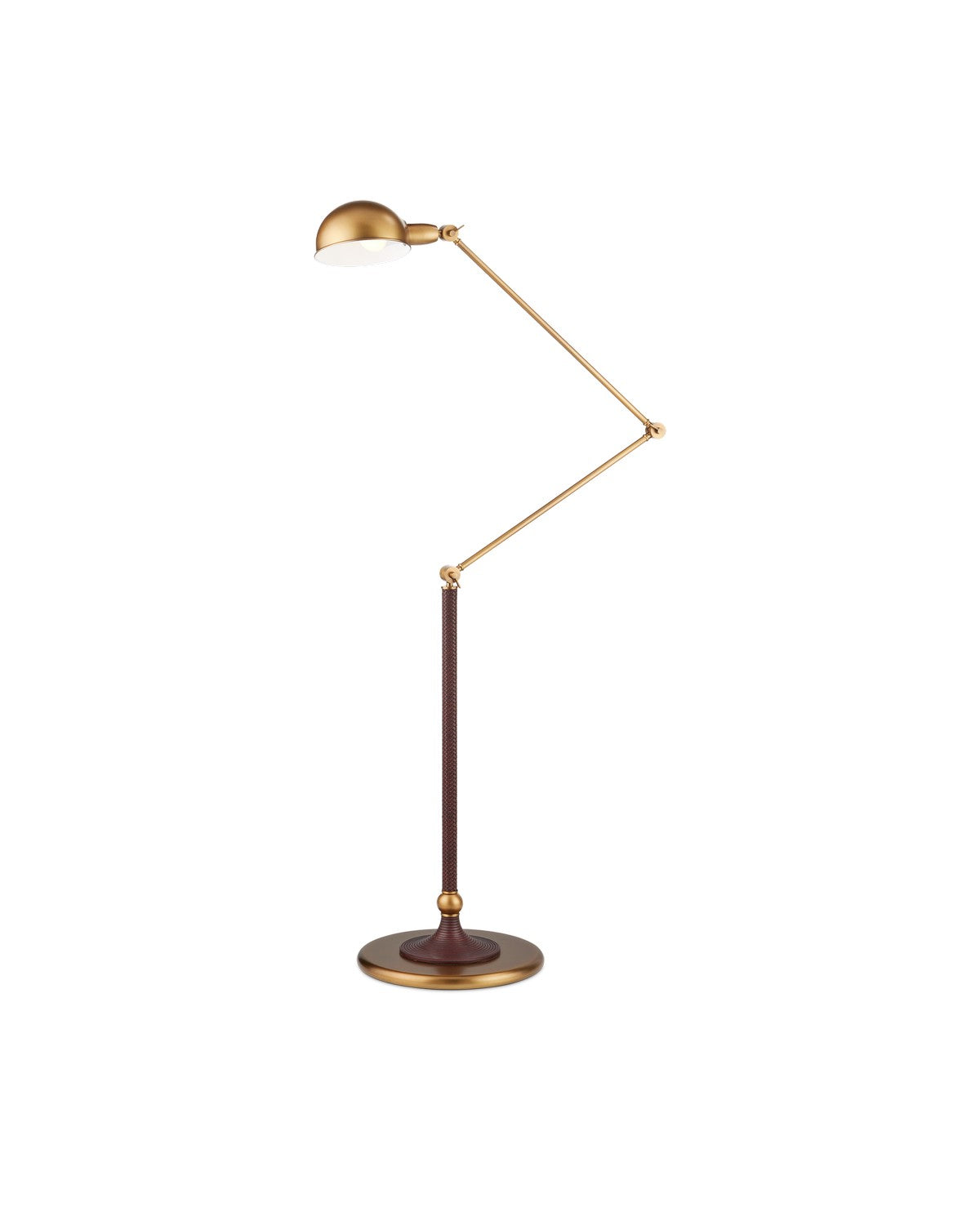Currey and Company - 8000-0162 - LED Floor Lamp - Libretto - Antique Brass/Brownish Red
