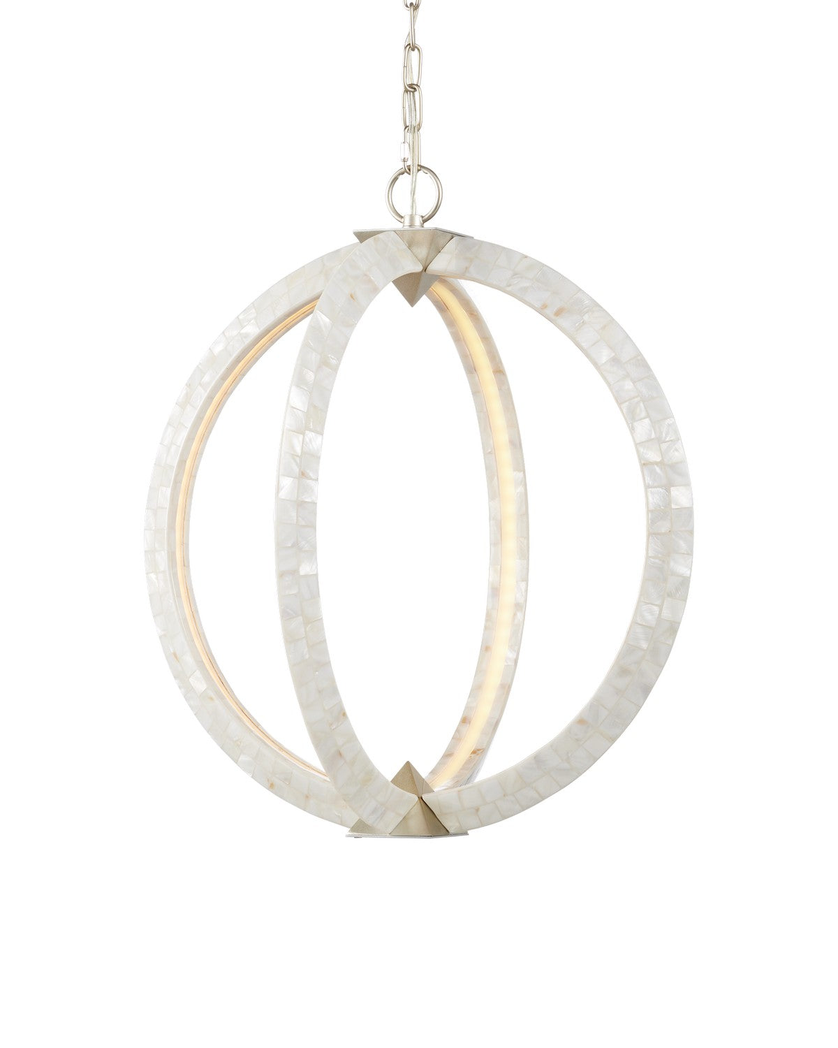 Currey and Company - 9000-1229 - LED Chandelier - Arietta - Mother of Pearl/Contemporary Silver Leaf