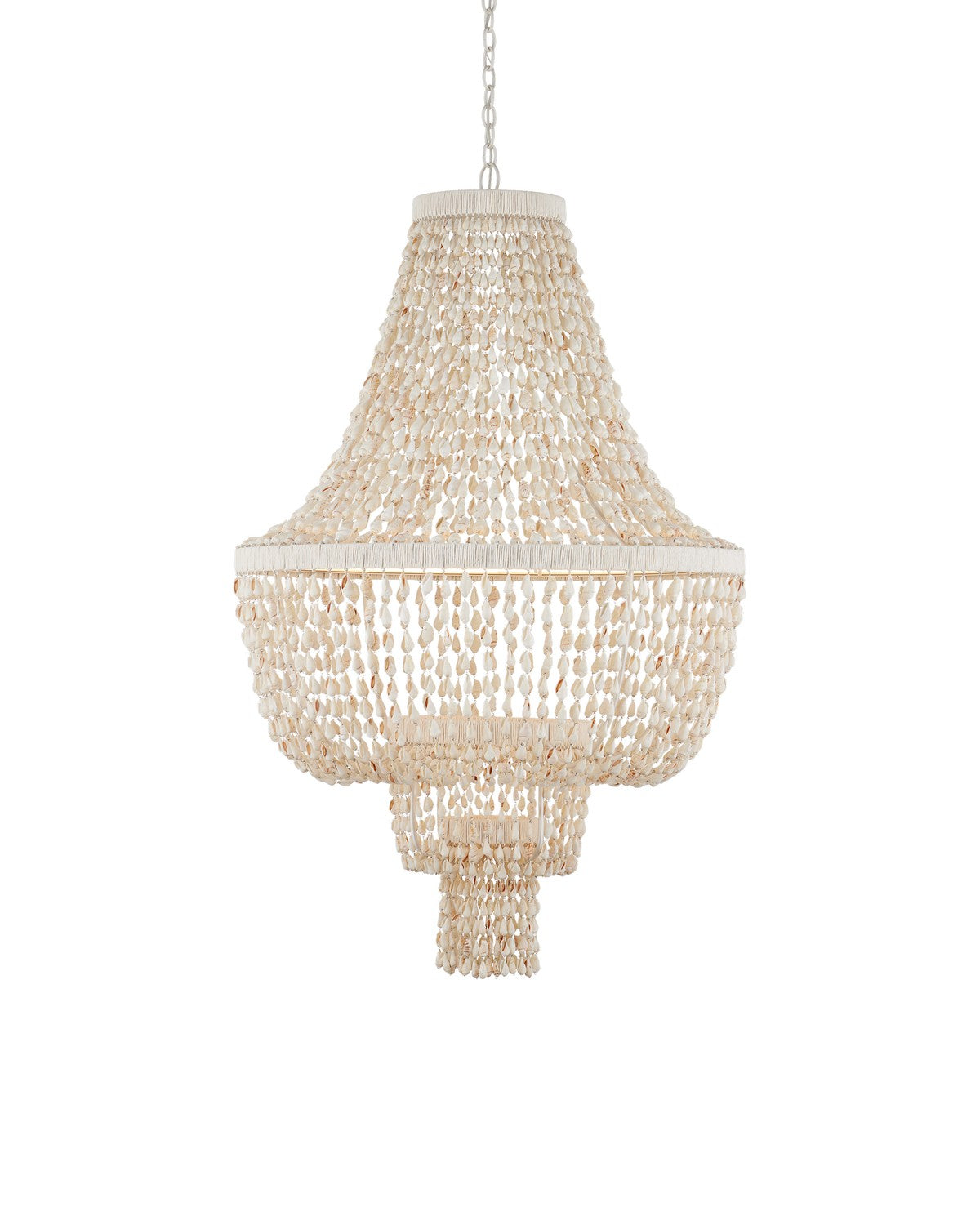 Currey and Company - 9000-1242 - LED Chandelier - Cybele - Natural/Pearlized White/White