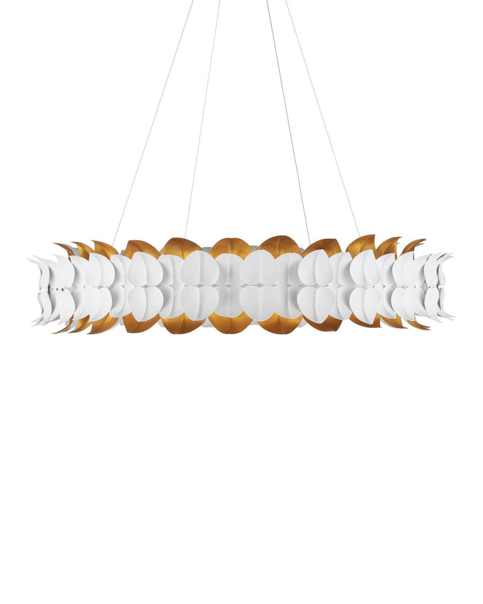 Currey and Company - 9000-1253 - LED Chandelier - Aventine Chandelier - Gesso White / Contemporary Gold