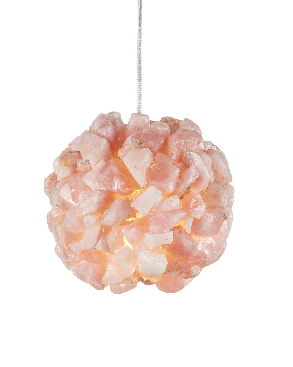 Currey and Company - 9000-1267 - One Light Pendant - Clio Pink Pendant - Rose / Brass