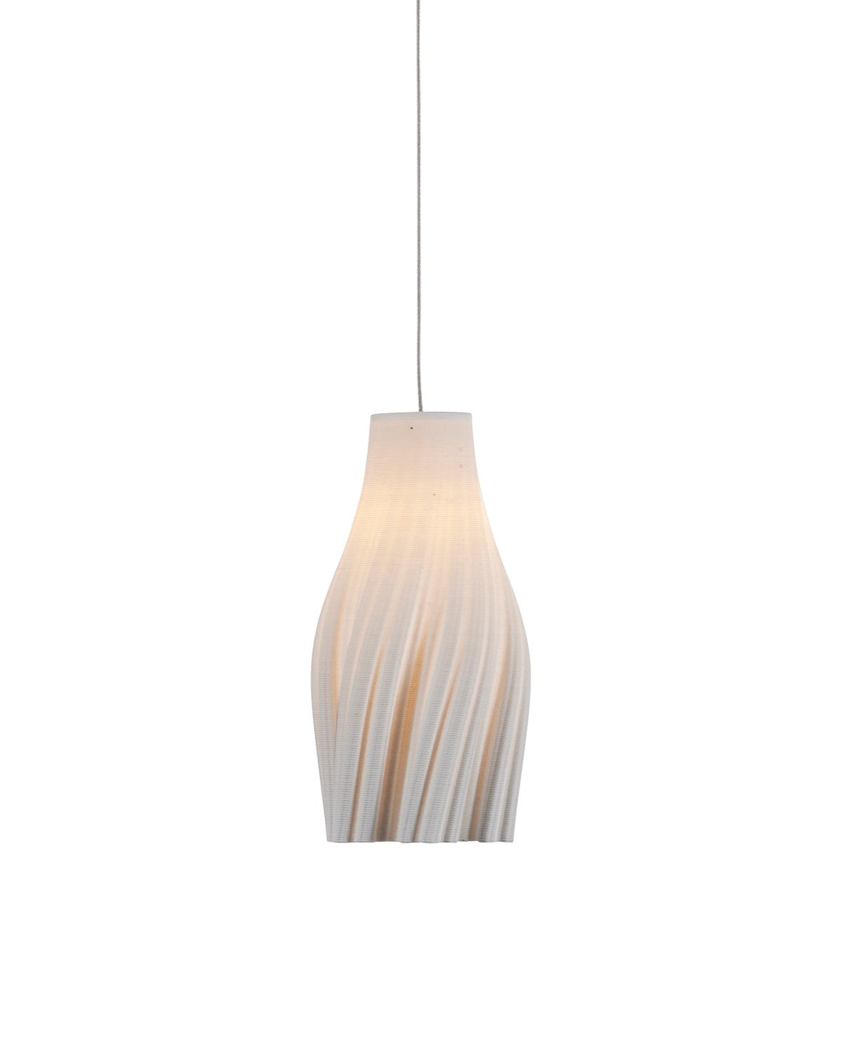 Currey and Company - 9000-1270 - One Light Pendant - Posh - White/Silver