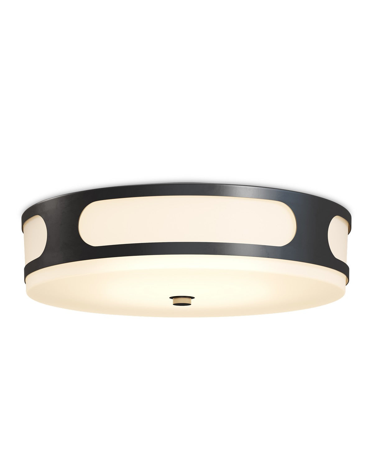 Currey and Company - 9900-0001 - LED Outdoor Flush Mount - Swale - Black/White