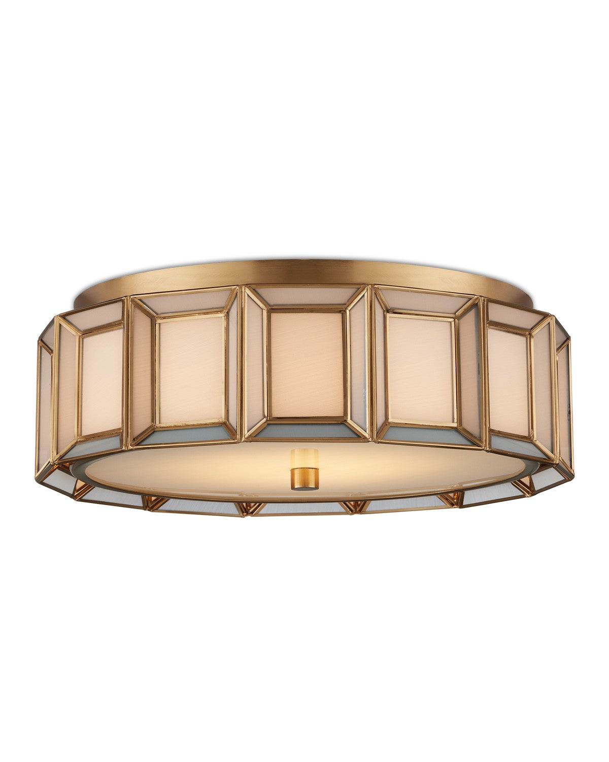 Currey and Company - 9999-0077 - LED Flush Mount - Daze - Antique Brass/White