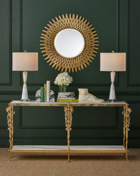 Currey and Company - 1000-0160 - Mirror - Plume - Brass