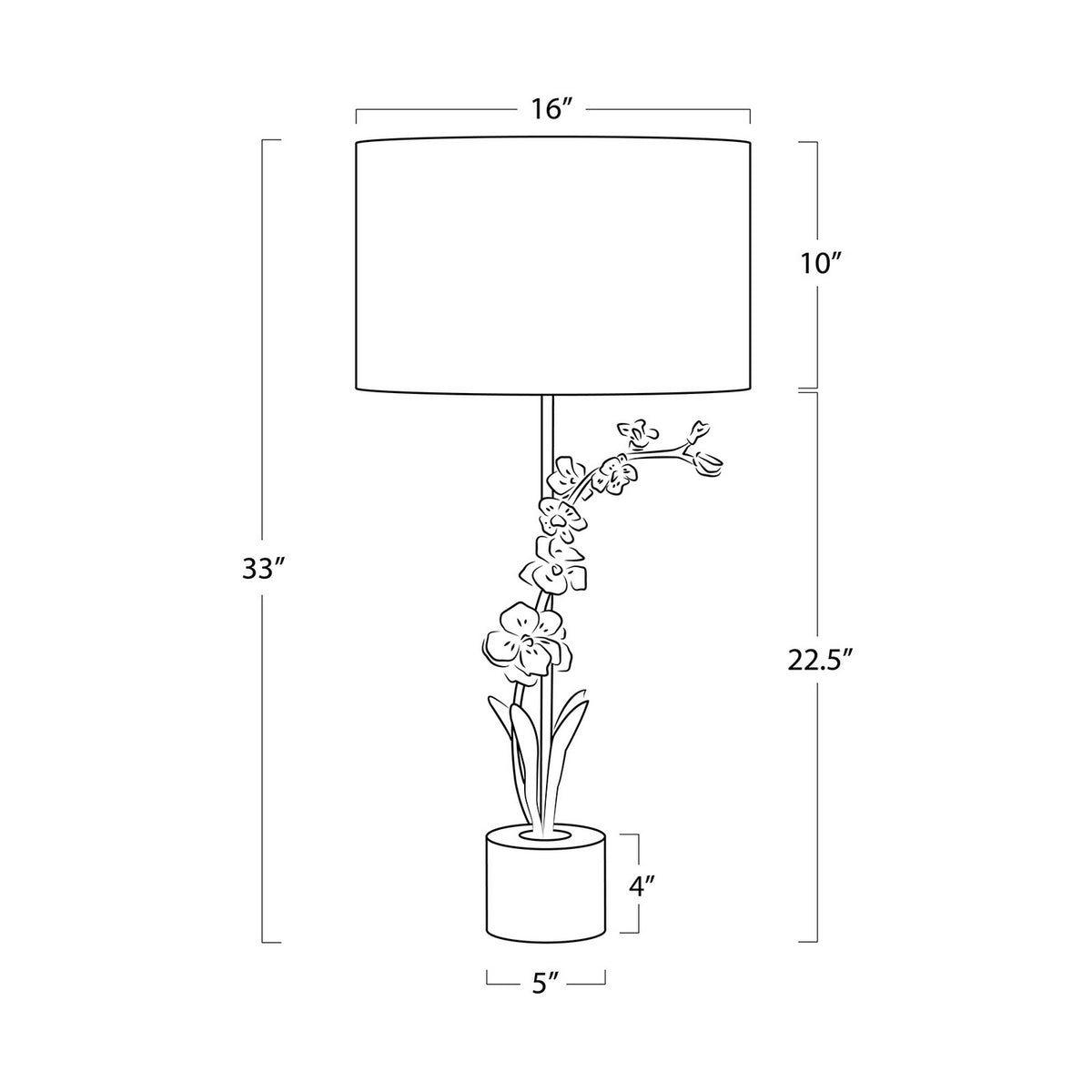 Regina Andrew - 13-1675 - One Light Buffet Lamp - Thylane - White