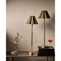 Regina Andrew - 13-1681BB-GRN - One Light Buffet Lamp - Polly - Blackened Brass
