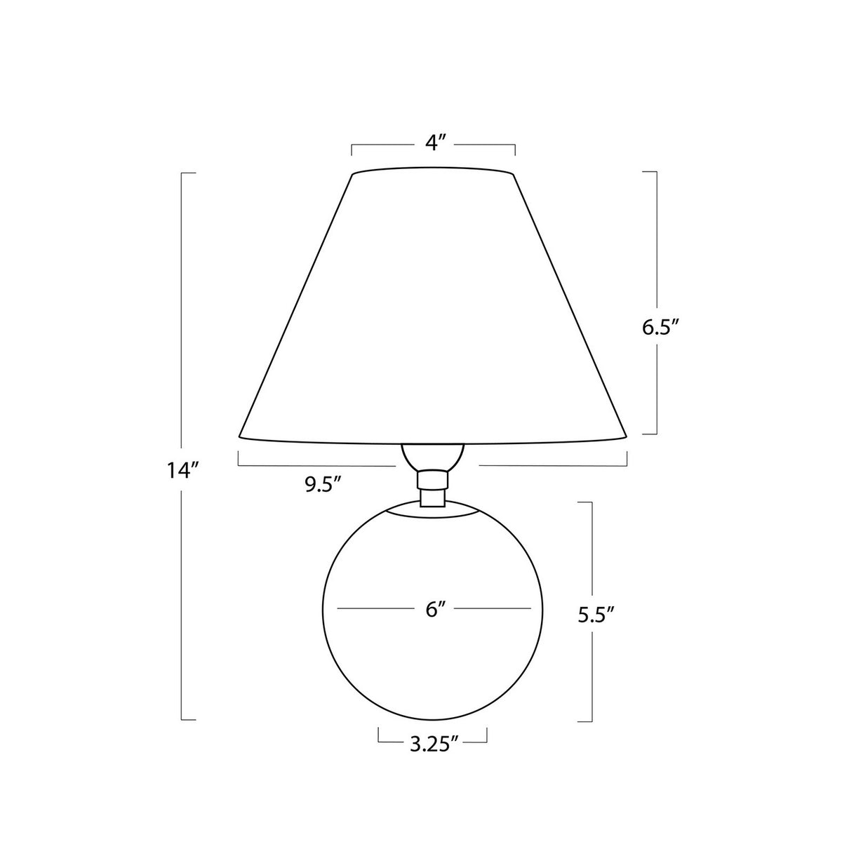 Regina Andrew - 13-1694NB-RAT - One Light Mini Lamp - Giorgio - Clear