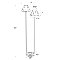 Regina Andrew - 14-1066BB-GRN - Two Light Floor Lamp - Polly - Blackened Brass