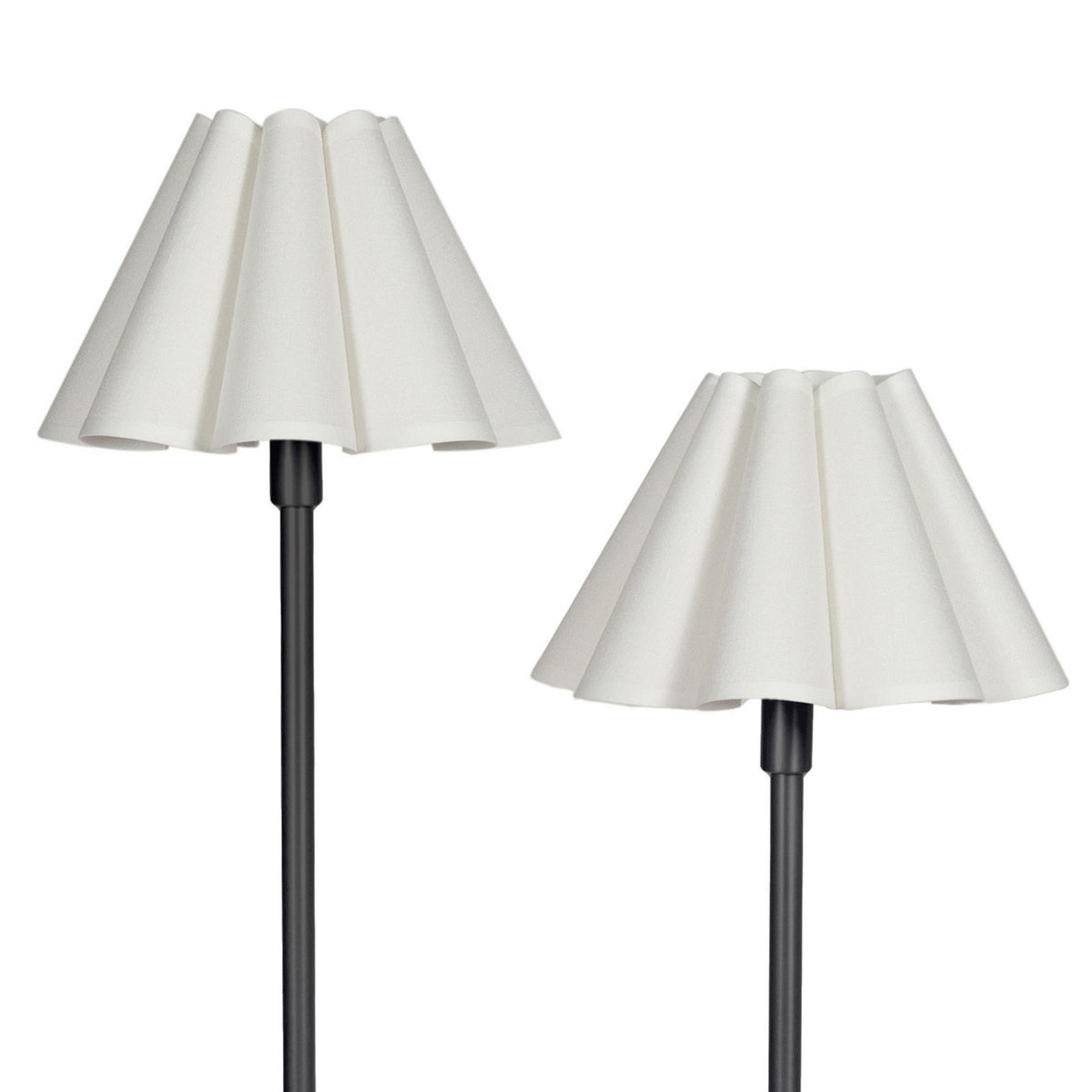 Regina Andrew - 14-1066BB-WT - Two Light Floor Lamp - Polly - Blackened Brass