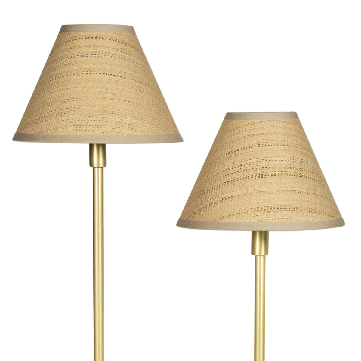 Regina Andrew - 14-1066NB-RAT - Two Light Floor Lamp - Polly - Natural Brass