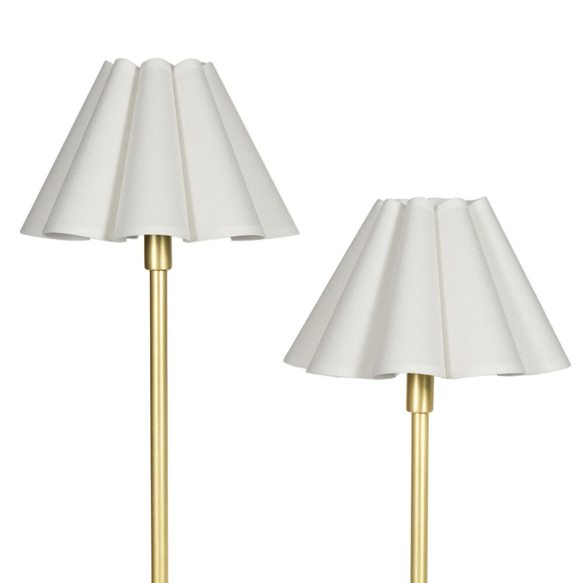 Regina Andrew - 14-1066NB-WT - Two Light Floor Lamp - Polly - Natural Brass