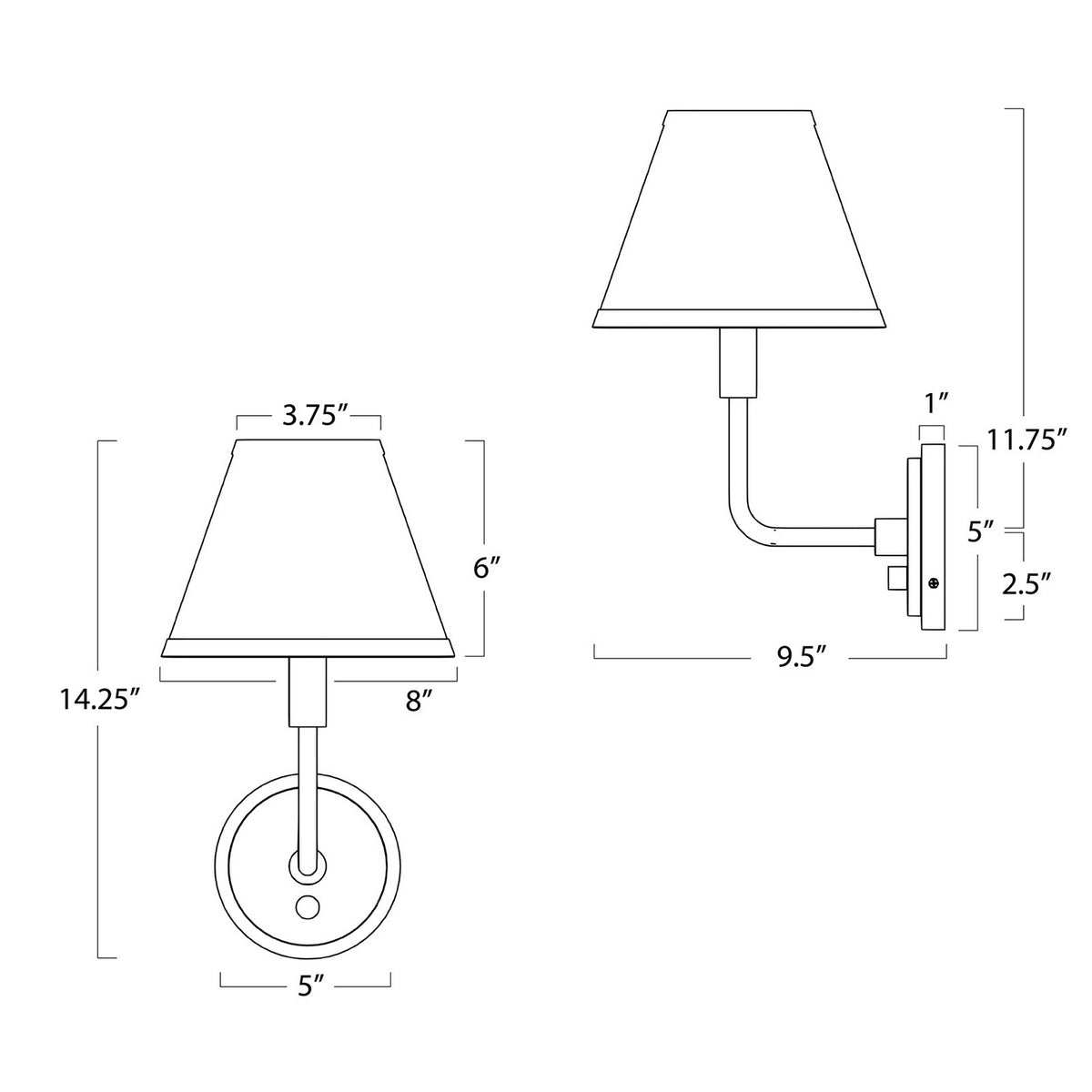 Regina Andrew - 15-1241NB-RAT - One Light Wall Sconce - Polly - Natural Brass