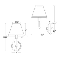 Regina Andrew - 15-1241NB-RAT - One Light Wall Sconce - Polly - Natural Brass