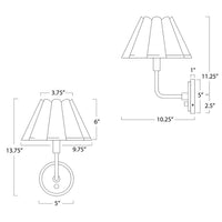 Regina Andrew - 15-1241NB-WT - One Light Wall Sconce - Polly - Natural Brass