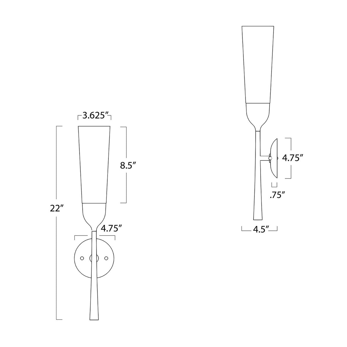 Regina Andrew - 15-1246 - One Light Wall Sconce - Mousseaux - Natural Brass