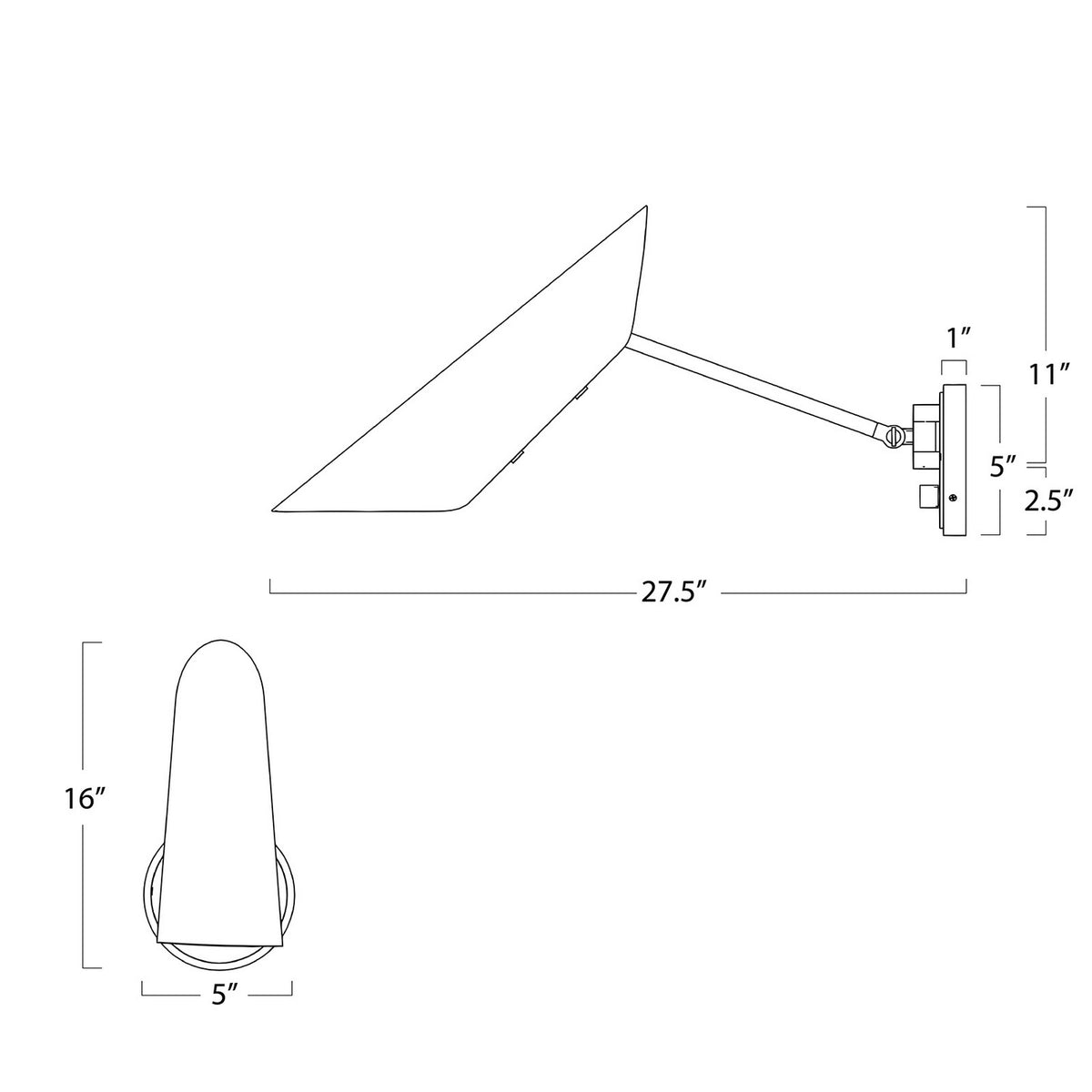 Regina Andrew - 15-1249WTNB - One Light Wall Sconce - Vest - White