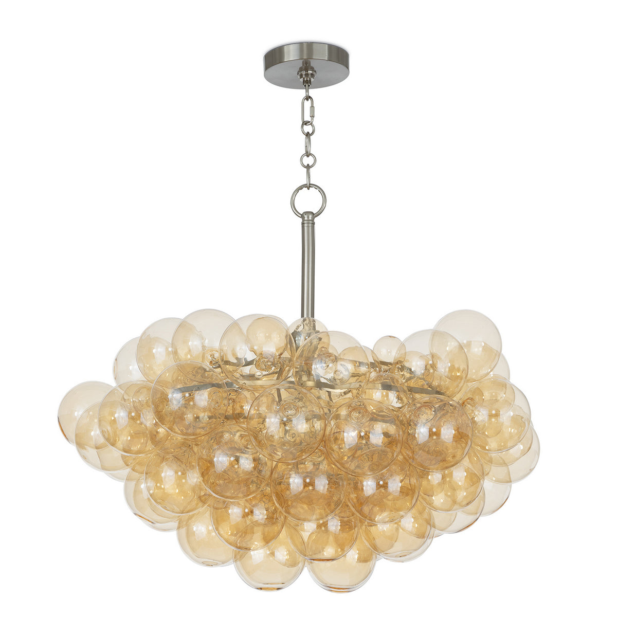 Regina Andrew - 16-1044BNI-AMB - One Light Chandelier - Bubbles - Brushed Nickel