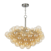 Regina Andrew - 16-1044BNI-AMB - One Light Chandelier - Bubbles - Brushed Nickel