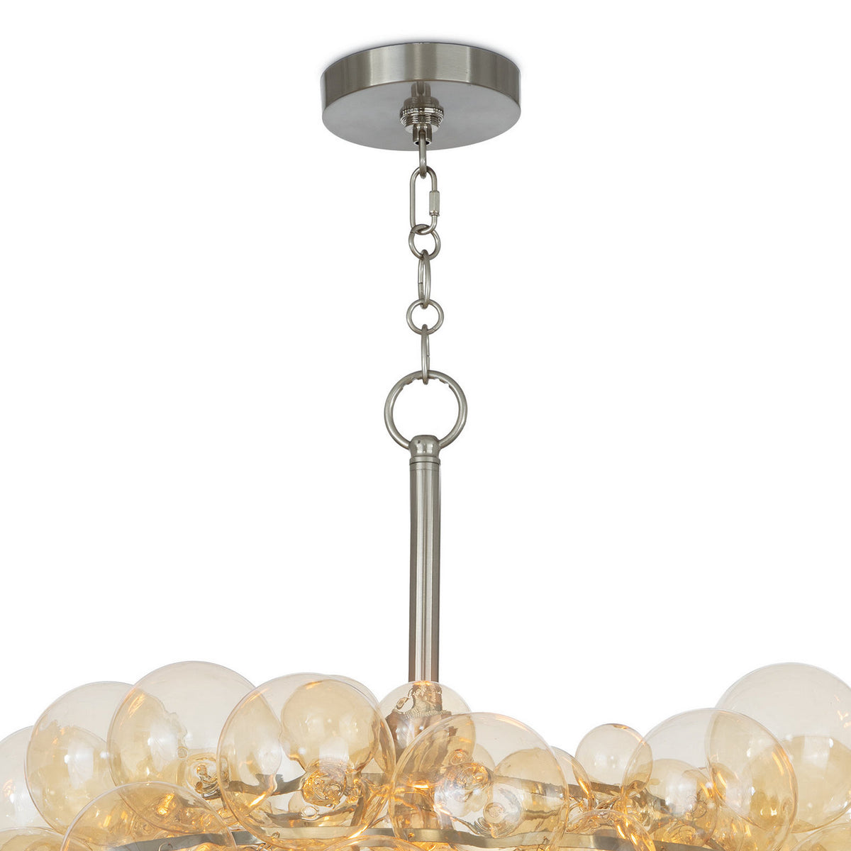 Regina Andrew - 16-1044BNI-AMB - One Light Chandelier - Bubbles - Brushed Nickel