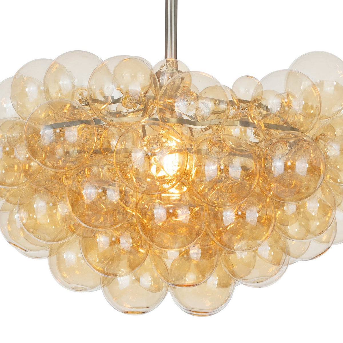 Regina Andrew - 16-1044BNI-AMB - One Light Chandelier - Bubbles - Brushed Nickel