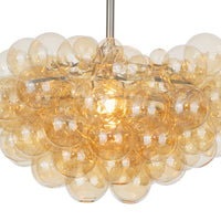 Regina Andrew - 16-1044BNI-AMB - One Light Chandelier - Bubbles - Brushed Nickel