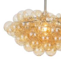 Regina Andrew - 16-1044BNI-AMB - One Light Chandelier - Bubbles - Brushed Nickel