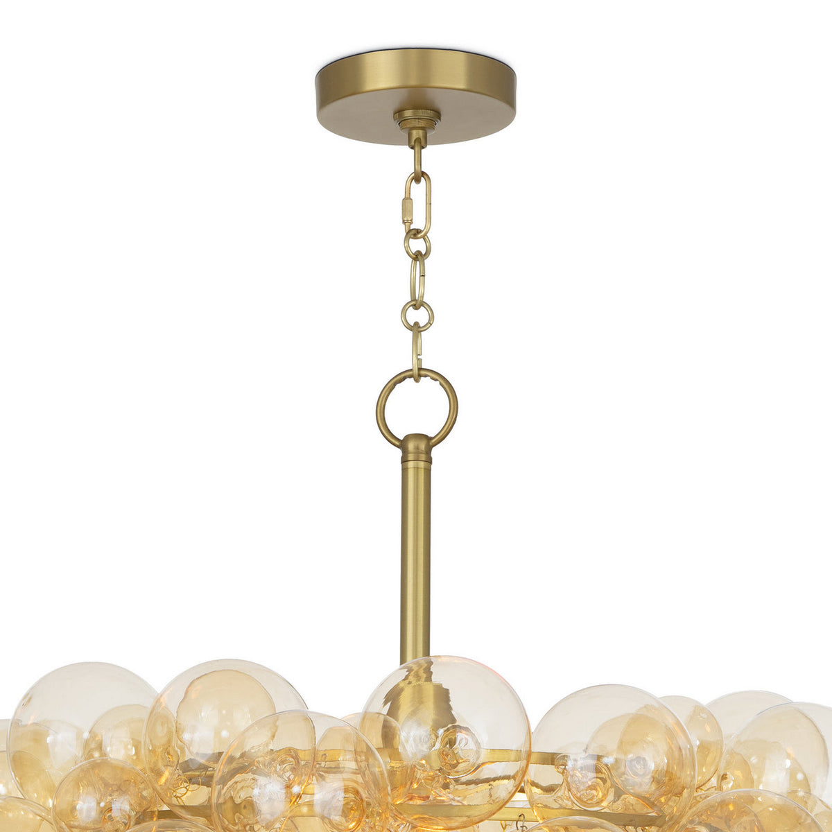 Regina Andrew - 16-1044NB-AMB - One Light Chandelier - Bubbles - Natural Brass