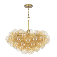 Regina Andrew - 16-1044NB-AMB - One Light Chandelier - Bubbles - Natural Brass