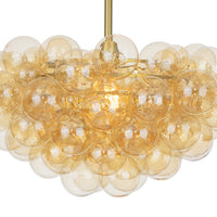 Regina Andrew - 16-1044NB-AMB - One Light Chandelier - Bubbles - Natural Brass