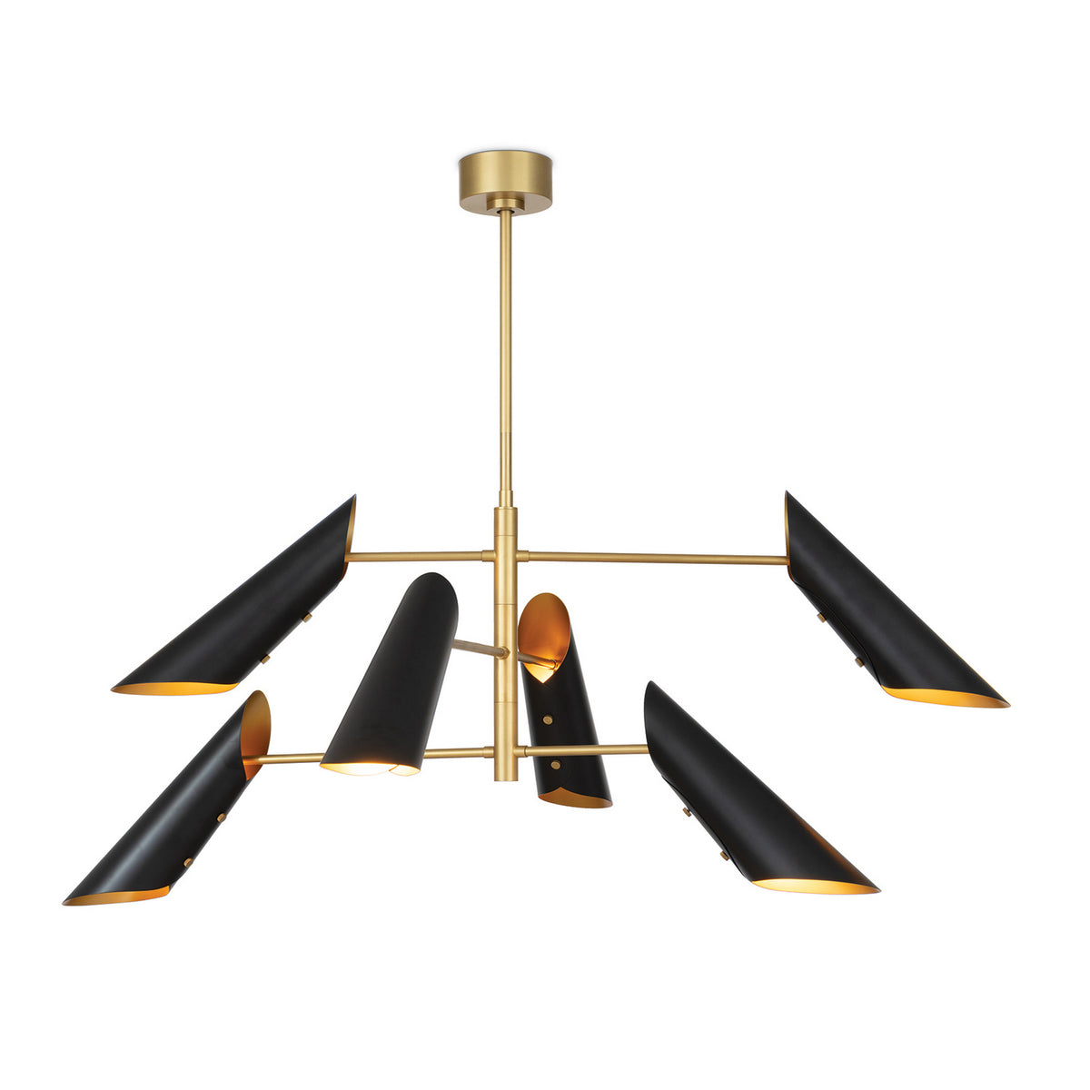 Regina Andrew - 16-1496BBNB - Six Light Chandelier - Vest - Blackened Brass