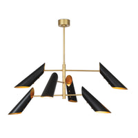 Regina Andrew - 16-1496BBNB - Six Light Chandelier - Vest - Blackened Brass