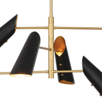 Regina Andrew - 16-1496BBNB - Six Light Chandelier - Vest - Blackened Brass