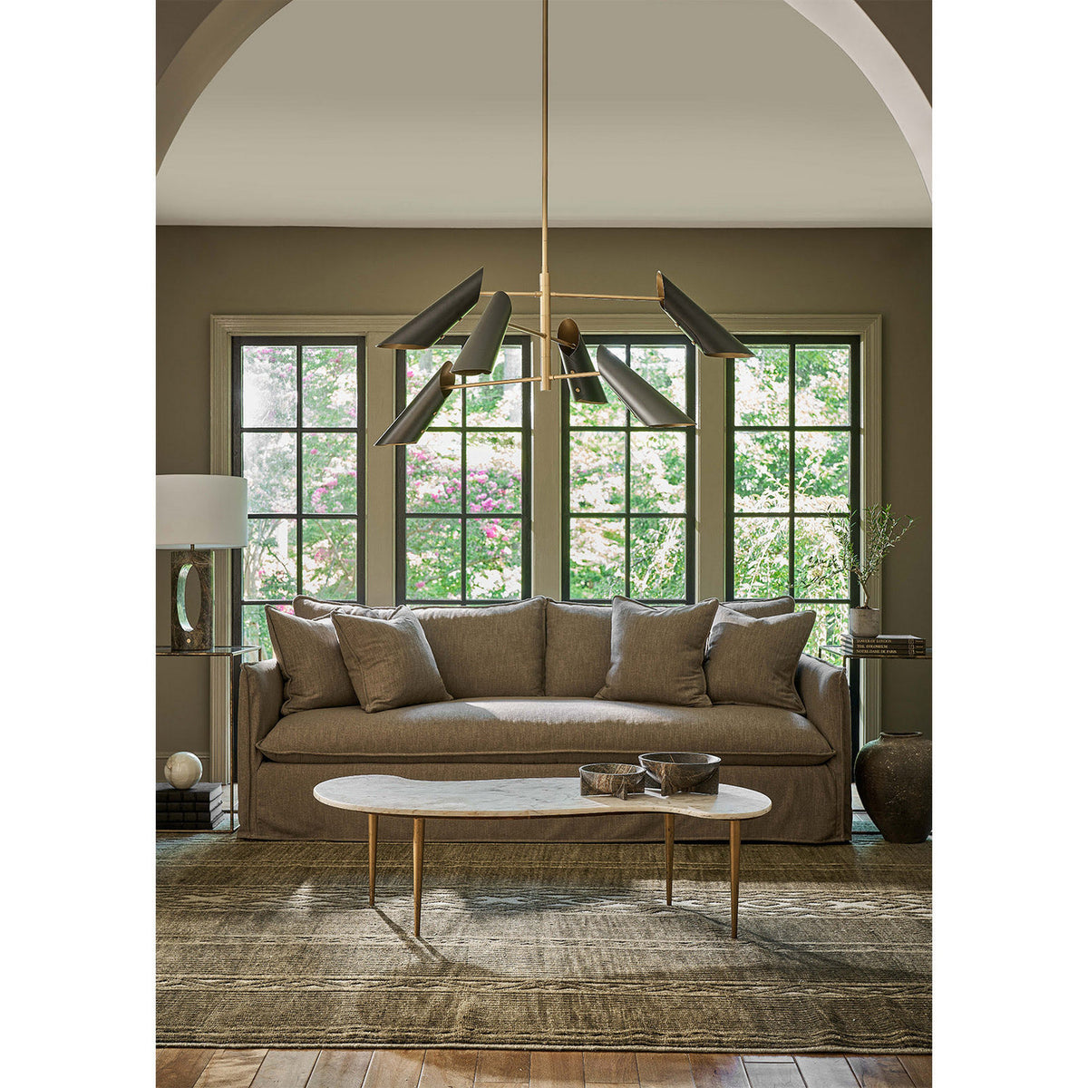 Regina Andrew - 16-1496BBNB - Six Light Chandelier - Vest - Blackened Brass