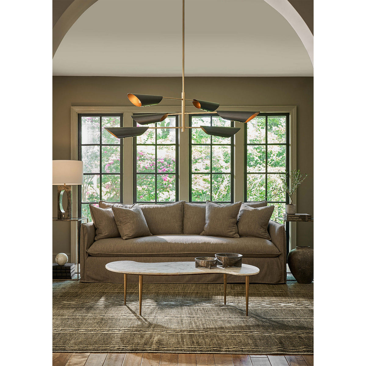 Regina Andrew - 16-1496BBNB - Six Light Chandelier - Vest - Blackened Brass