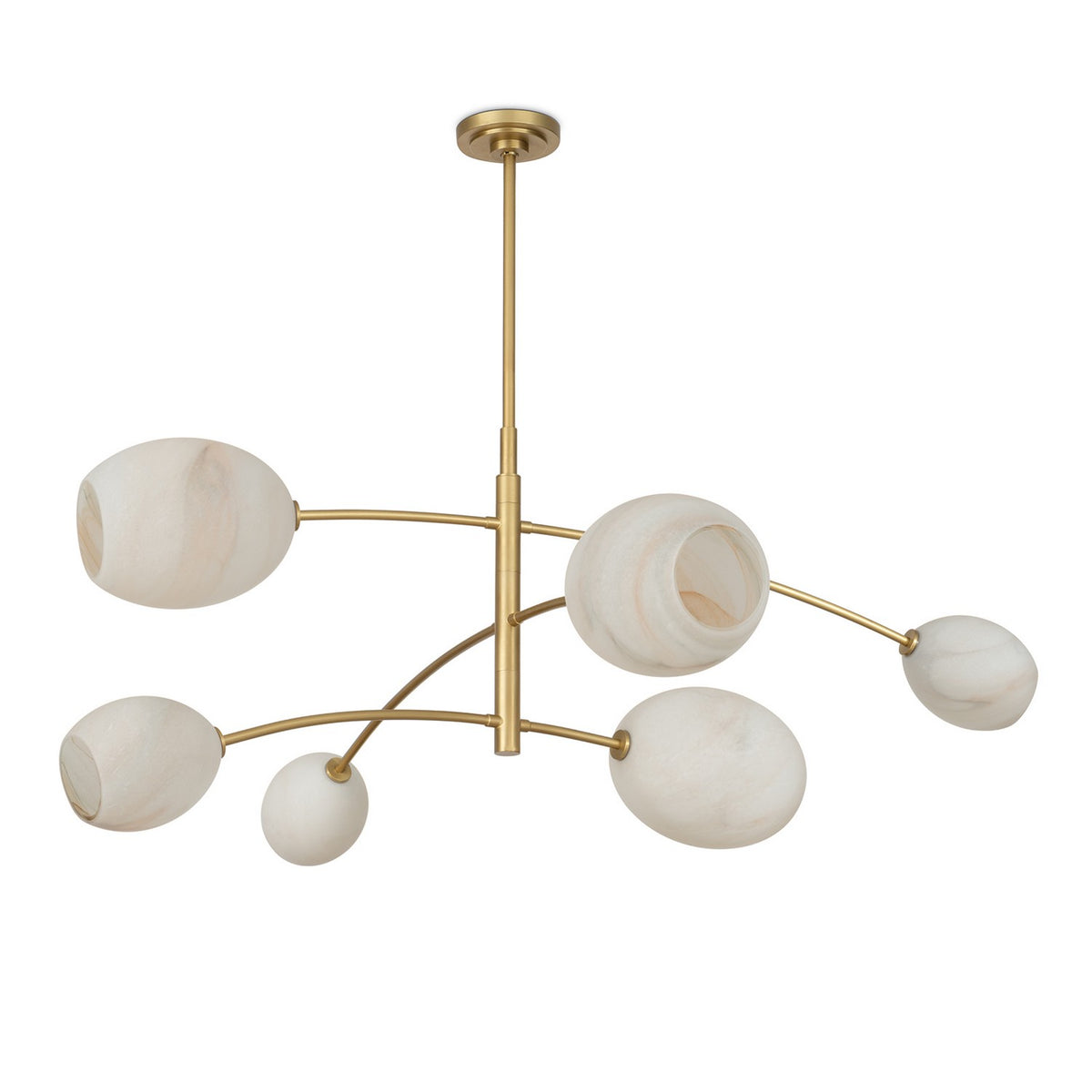 Regina Andrew - 16-1512NB-ALB - Six Light Chandelier - Artemis - Natural Brass