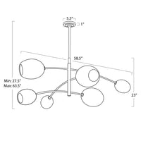 Regina Andrew - 16-1512ORB-CHAM - Six Light Chandelier - Artemis - Oil Rubbed Bronze