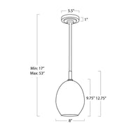 Regina Andrew - 16-1523ORB-ALB - One Light Pendant - Artemis - Oil Rubbed Bronze