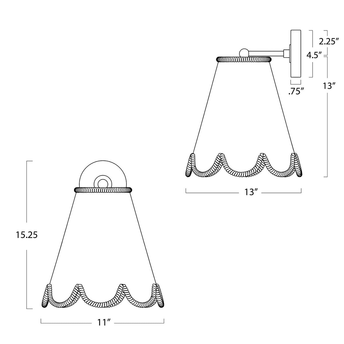 Regina Andrew - 17-1036 - One Light Wall Sconce - Summer - Black