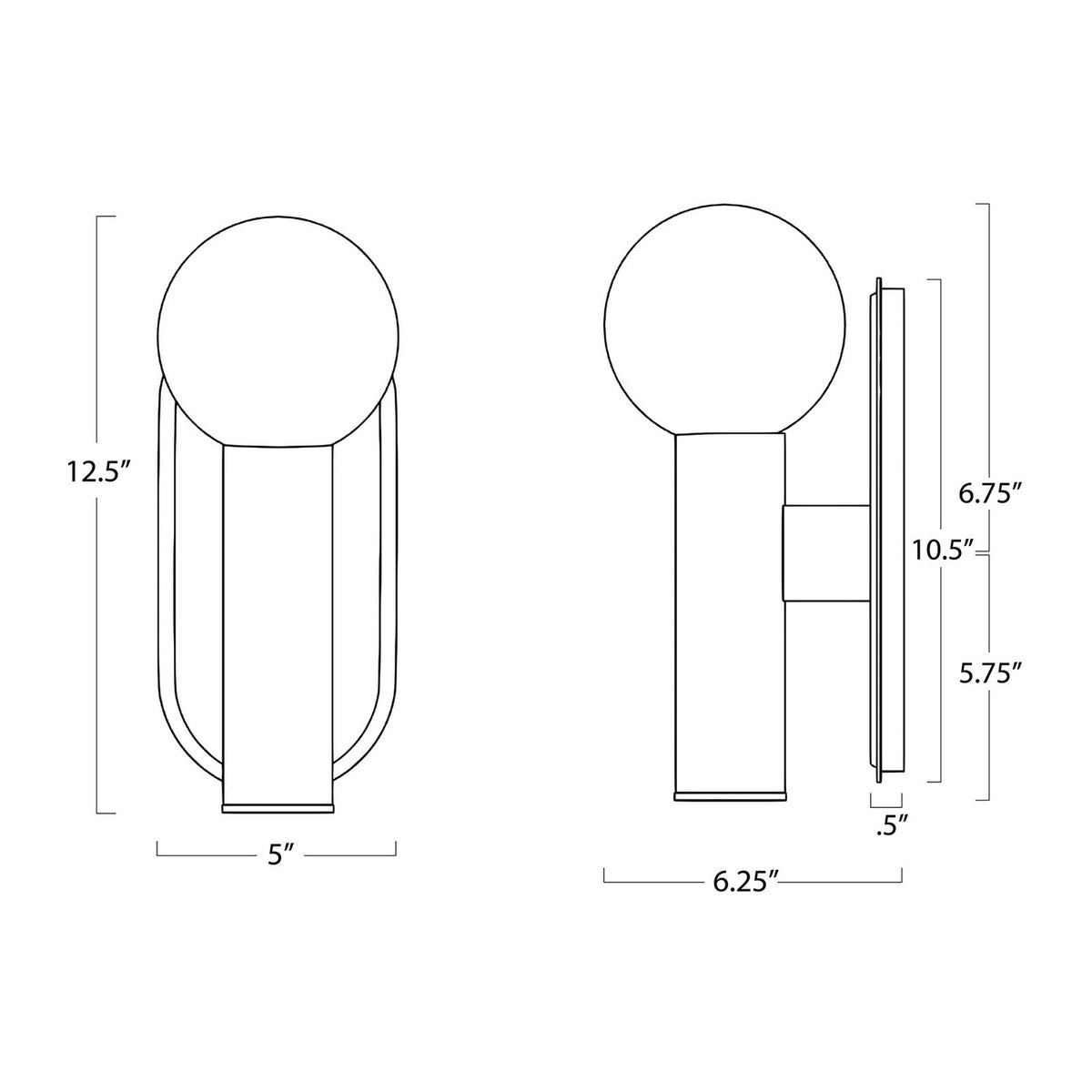 Regina Andrew - 17-1039 - LED Outdoor Wall Sconce - Dion - Black