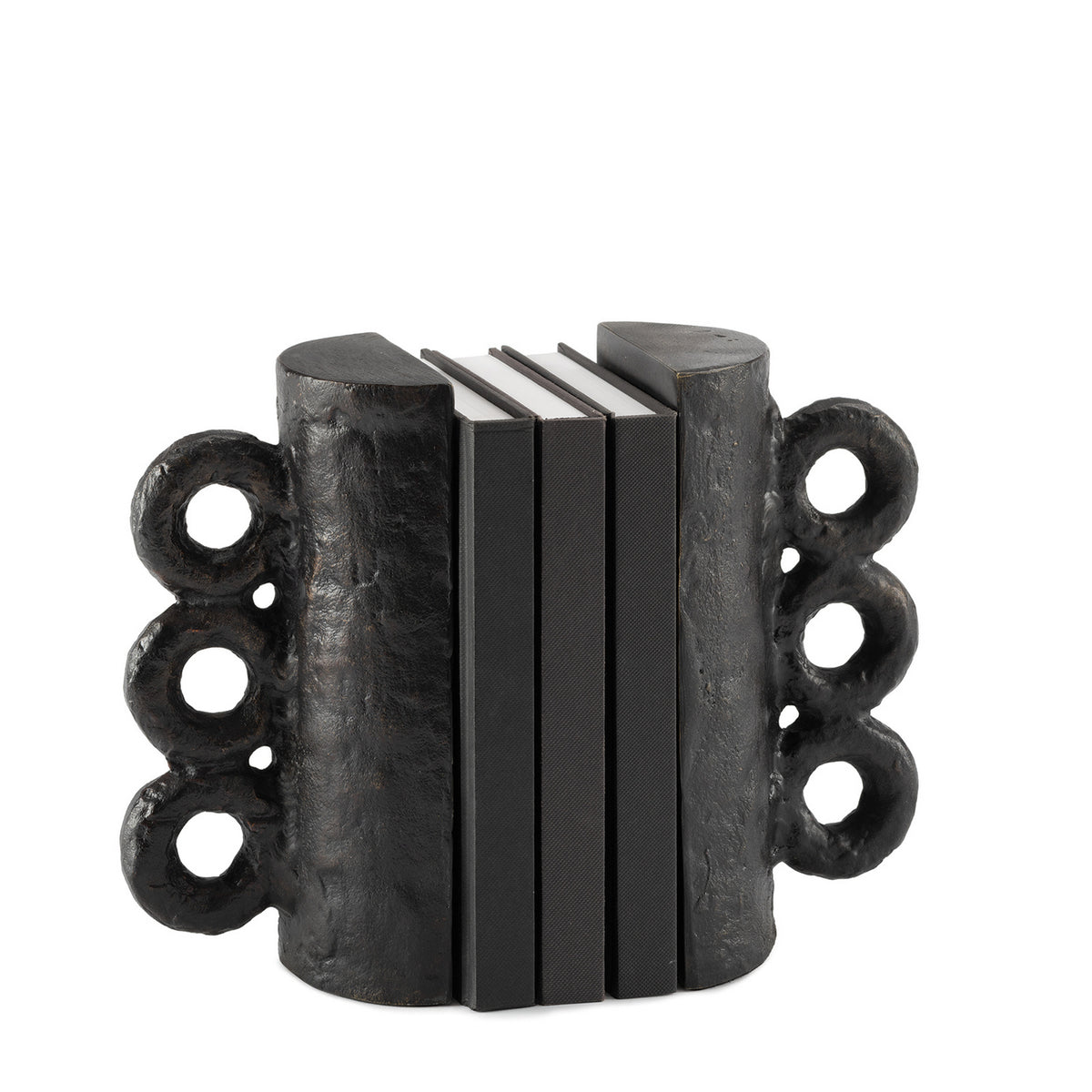 Regina Andrew - 20-1652BLKZ - Bookend Set - Chandra - Blacken Zinc