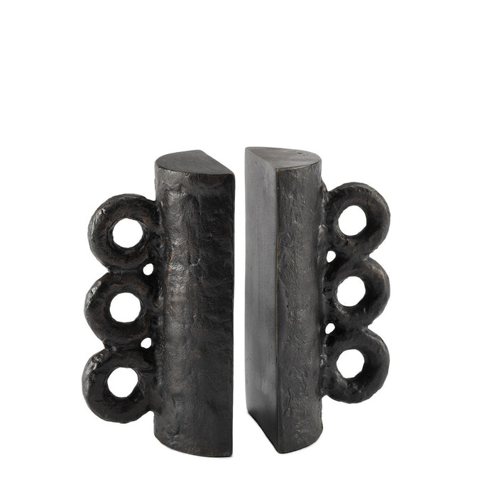 Regina Andrew - 20-1652BLKZ - Bookend Set - Chandra - Blacken Zinc