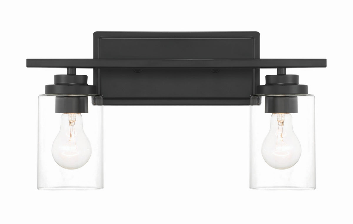 Craftmade - 20417FB2 - Two Light Vanity - Clark - Flat Black
