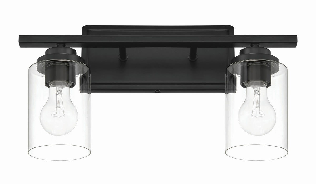 Craftmade - 20417FB2 - Two Light Vanity - Clark - Flat Black